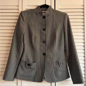 Calvin Klein Black and White Patterned Blazer
